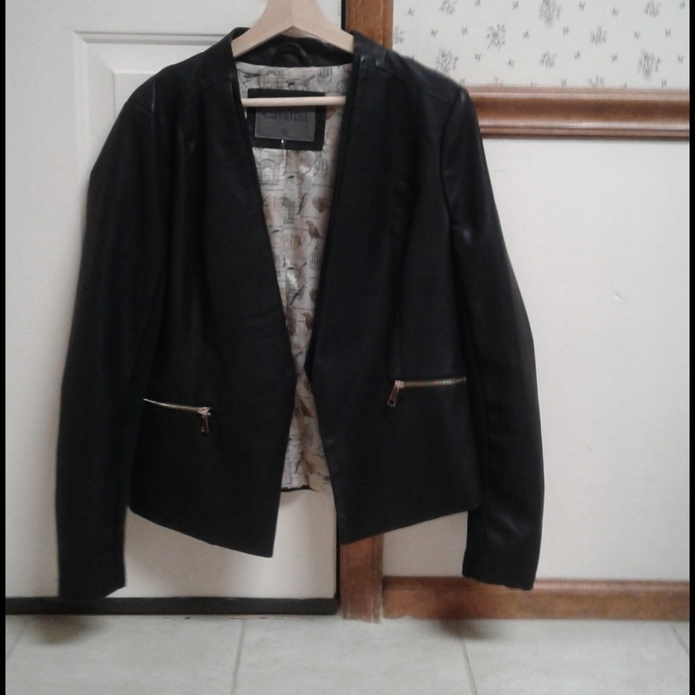 Ladies Leather Bomber Jacket